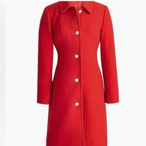 J. Crew Lady Day Coat with Jeweled Buttons